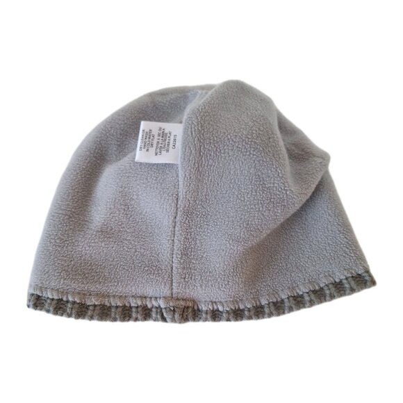 👠 5 for $25 PINK RIBBON FLEECE LINED GREY PINK STRIPED BEANIE - Picture 6 of 7